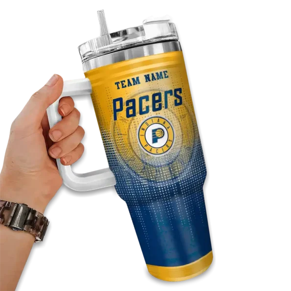 customized indiana pacers gradient dots blue curved tumbler fashion forward 1.webp