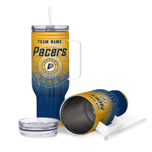 customized indiana pacers gradient dots blue curved tumbler high quality 1.webp