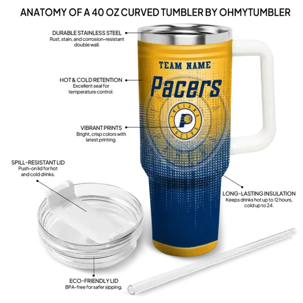 customized indiana pacers gradient dots blue curved tumbler new arrival 1.webp