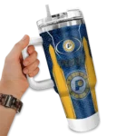 customized indiana pacers hexagon armor blue curved tumbler best selling 1.webp