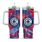 customized los angeles clippers abstract paths red curved tumbler best selling 1.webp