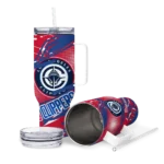customized los angeles clippers abstract paths red curved tumbler best selling 1.webp