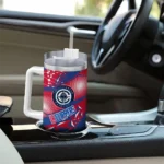 customized los angeles clippers abstract paths red curved tumbler best selling 1.webp