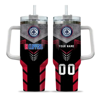 customized los angeles clippers arrow armor red black curved tumbler best selling 1.webp