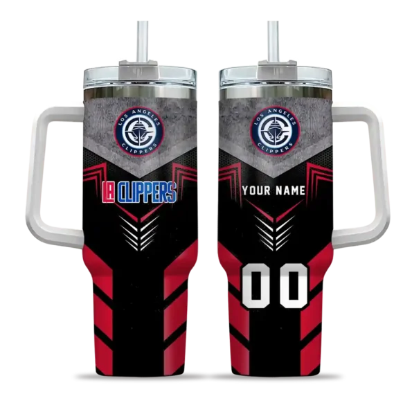 customized los angeles clippers arrow armor red black curved tumbler best selling 1.webp