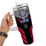 customized los angeles clippers arrow armor red black curved tumbler best selling 1.webp