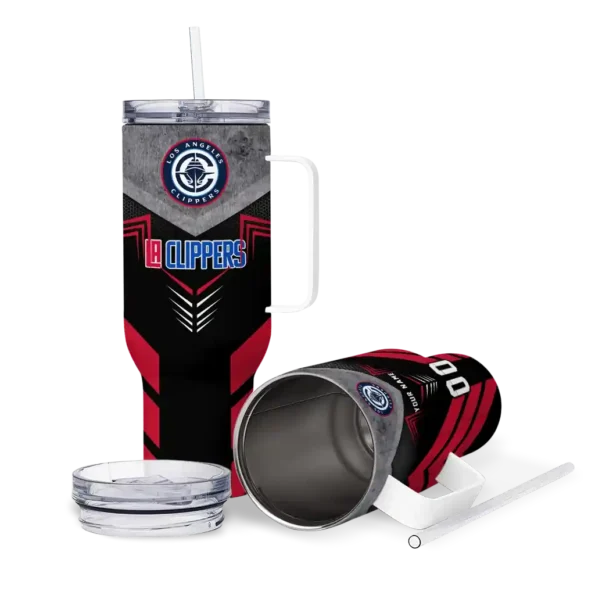 customized los angeles clippers arrow armor red black curved tumbler high quality 1.webp