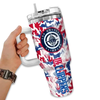 customized los angeles clippers camo mashup red white curved tumbler fashion forward 1.webp