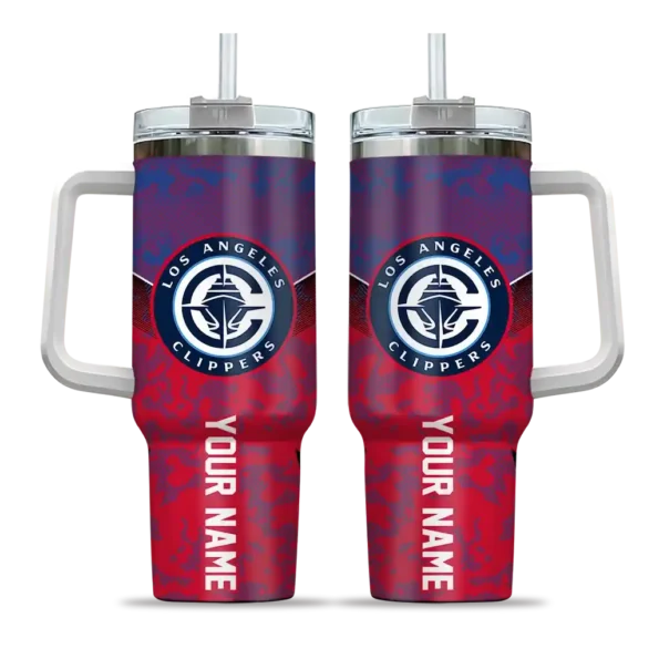 customized los angeles clippers chevron stripe red curved tumbler best selling 1.webp