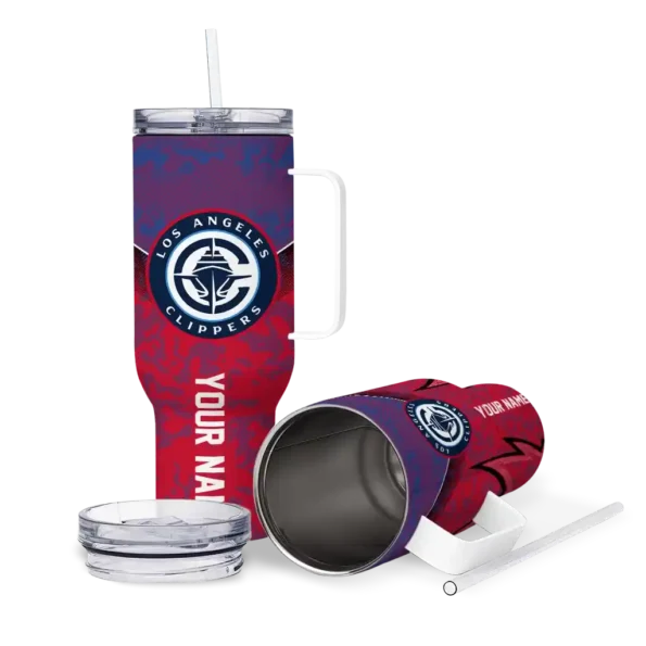 customized los angeles clippers chevron stripe red curved tumbler high quality 1.webp