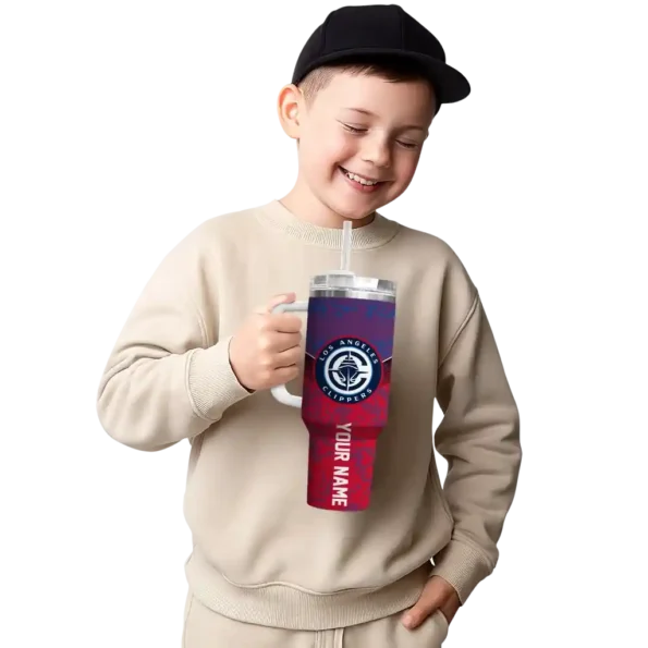 customized los angeles clippers chevron stripe red curved tumbler latest model 1.webp