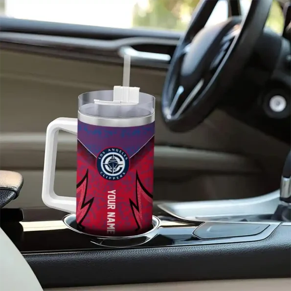 customized los angeles clippers chevron stripe red curved tumbler trendy 1.webp