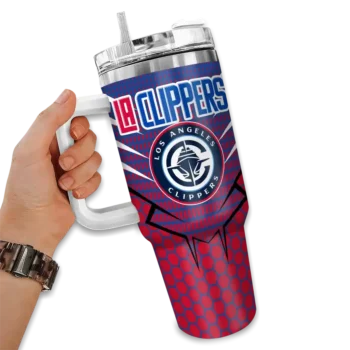 customized los angeles clippers hex texture red curved tumbler fashion forward 1.webp