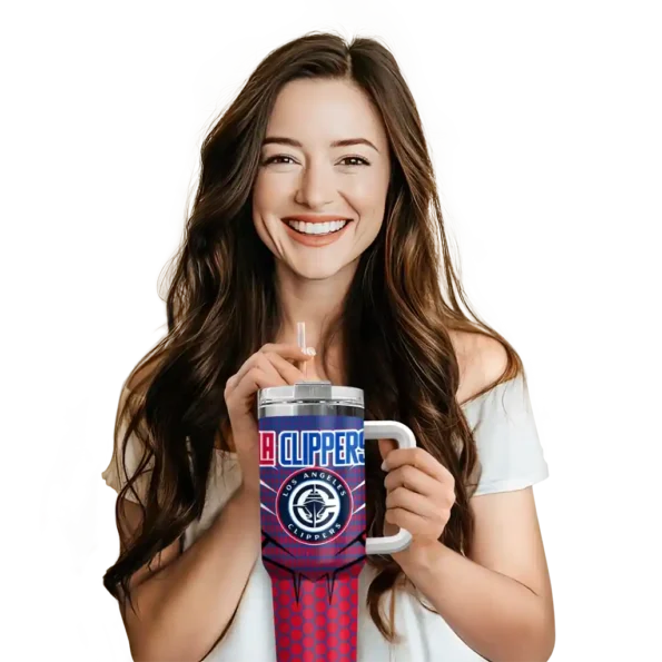 customized los angeles clippers hex texture red curved tumbler premium grade 1.webp
