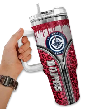 customized los angeles clippers leopard zipper red curved tumbler fashion forward 1.webp