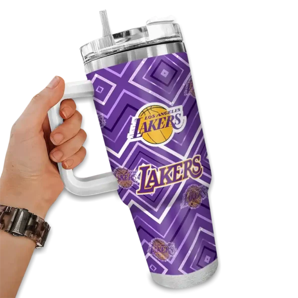 customized los angeles lakers bold diamonds purple curved tumbler fashion forward 1.webp