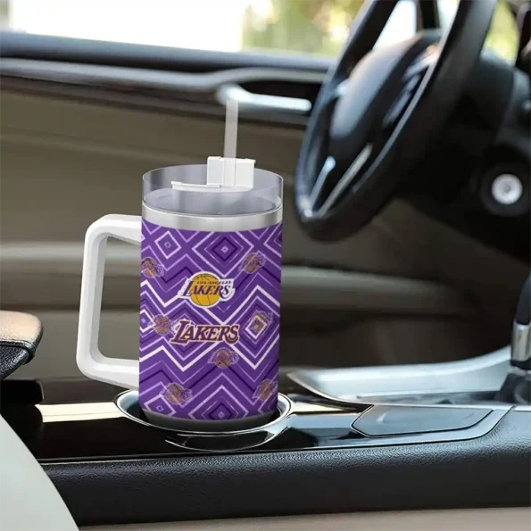 customized los angeles lakers bold diamonds purple curved tumbler trendy 1.webp