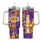customized los angeles lakers burst swirl purple curved tumbler best selling 1.webp