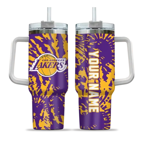 customized los angeles lakers burst swirl purple curved tumbler best selling 1.webp