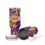customized los angeles lakers burst swirl purple curved tumbler best selling 1.webp