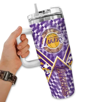 customized los angeles lakers chevron angle purple curved tumbler fashion forward 1.webp