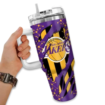 customized los angeles lakers claw cut purple black curved tumbler fashion forward 1.webp