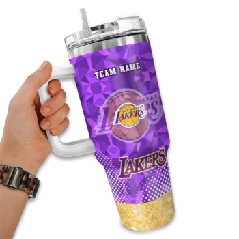 customized los angeles lakers geometric prism purple curved tumbler fashion forward 1.webp