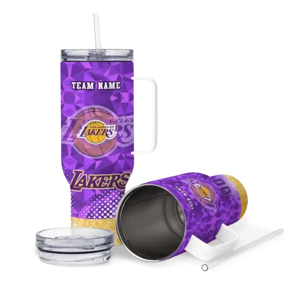 customized los angeles lakers geometric prism purple curved tumbler high quality 1.webp