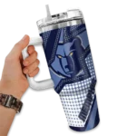 customized memphis grizzlies arrow burst blue curved tumbler best selling 1.webp