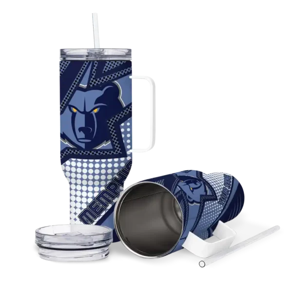 customized memphis grizzlies arrow burst blue curved tumbler high quality 1.webp