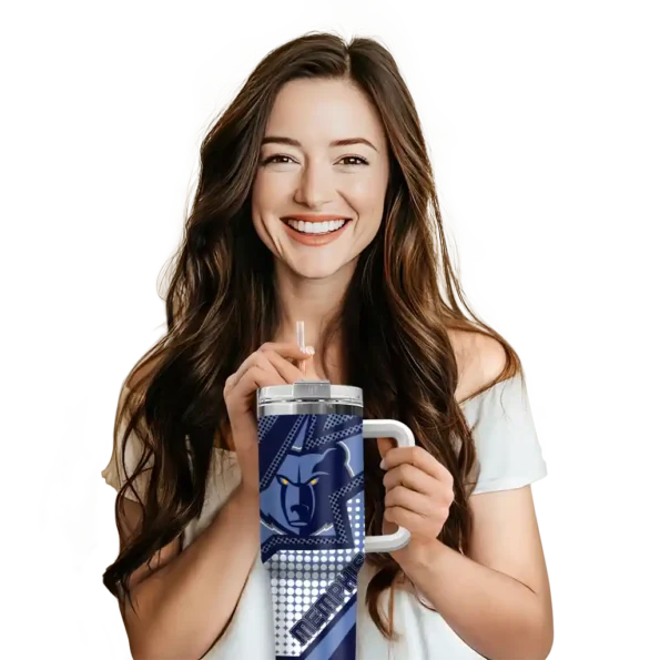 customized memphis grizzlies arrow burst blue curved tumbler premium grade 1.webp