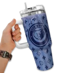 customized memphis grizzlies bullseye drips blue curved tumbler best selling 1.webp