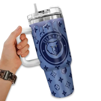 customized memphis grizzlies bullseye drips blue curved tumbler fashion forward 1.webp