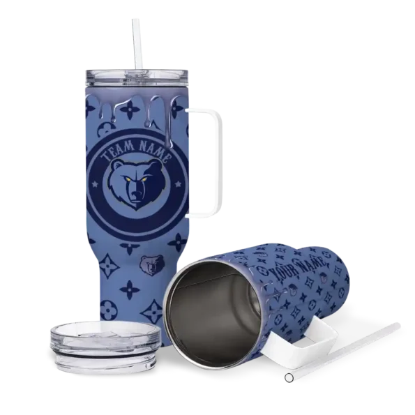 customized memphis grizzlies bullseye drips blue curved tumbler high quality 1.webp