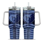 customized memphis grizzlies chevron layers blue curved tumbler best selling 1.webp