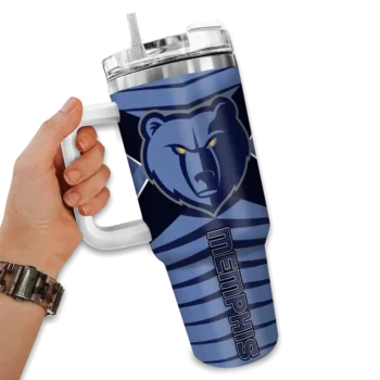 customized memphis grizzlies chevron layers blue curved tumbler fashion forward 1.webp