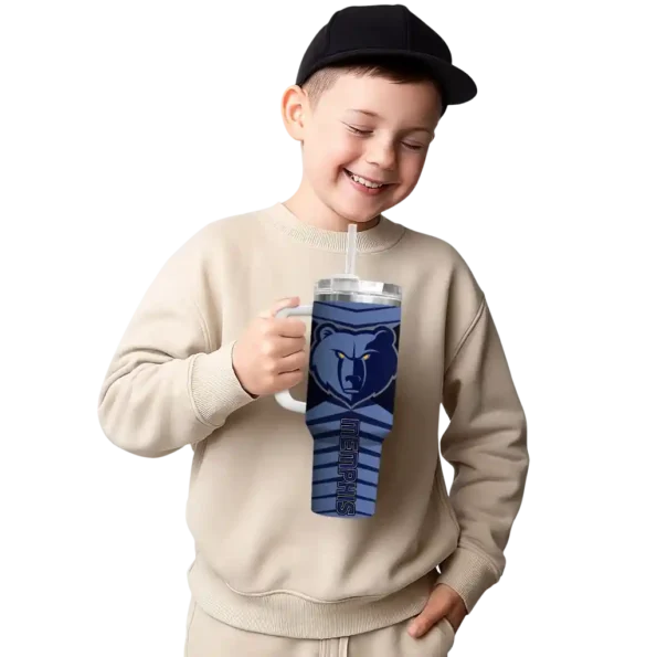 customized memphis grizzlies chevron layers blue curved tumbler latest model 1.webp