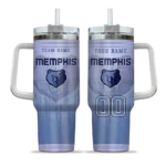 customized memphis grizzlies gradient dots blue curved tumbler best selling 1.webp