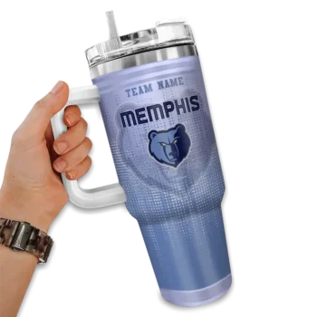 customized memphis grizzlies gradient dots blue curved tumbler fashion forward 1.webp