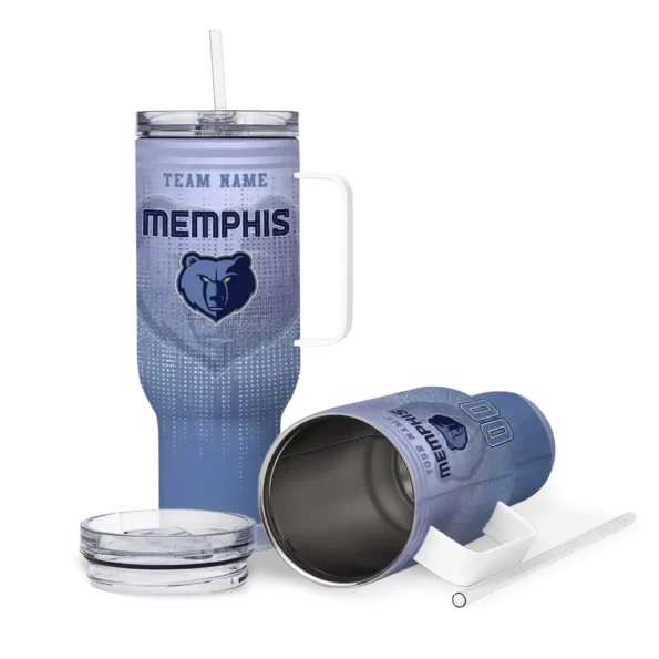 customized memphis grizzlies gradient dots blue curved tumbler high quality 1.webp