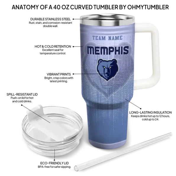 customized memphis grizzlies gradient dots blue curved tumbler new arrival 1.webp