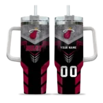 customized miami heat arrow armor red black curved tumbler best selling 1.webp