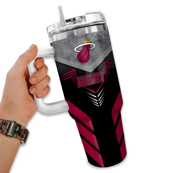 customized miami heat arrow armor red black curved tumbler fashion forward 1.webp
