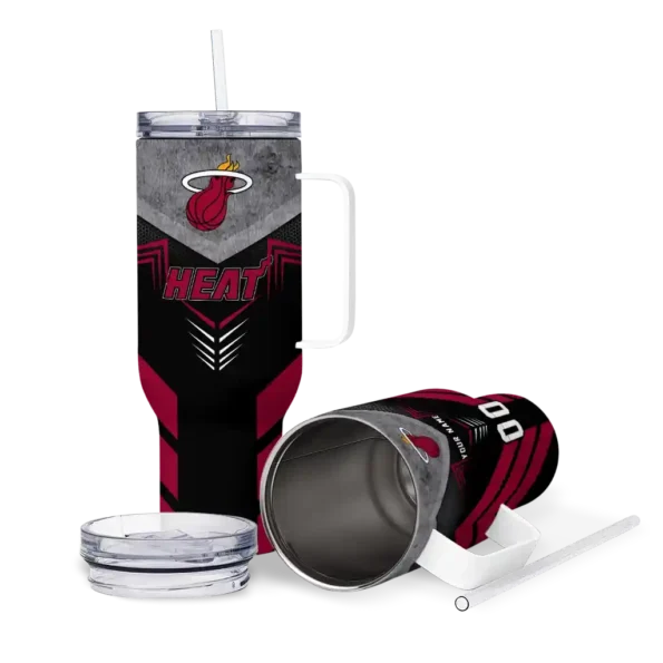 customized miami heat arrow armor red black curved tumbler high quality 1.webp