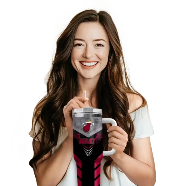 customized miami heat arrow armor red black curved tumbler premium grade 1.webp