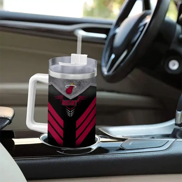 customized miami heat arrow armor red black curved tumbler trendy 1.webp