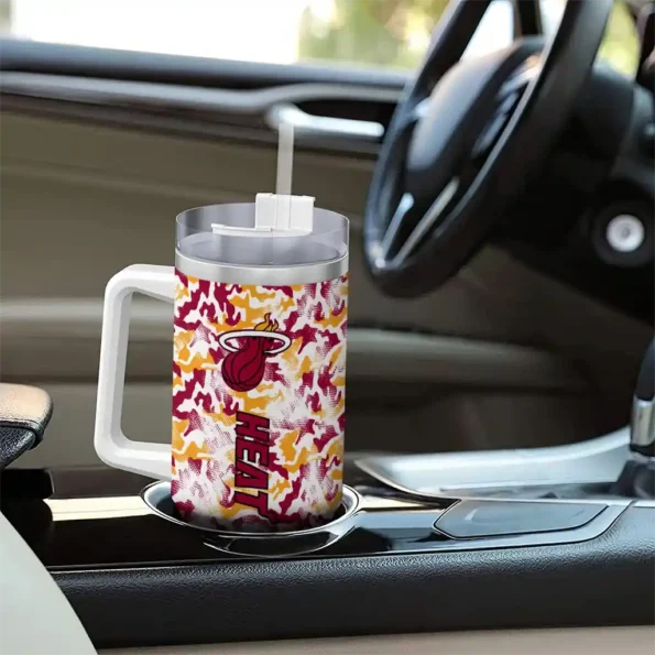 customized miami heat camo mashup red white curved tumbler trendy 1.webp