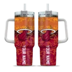 customized miami heat chevron stripe red curved tumbler best selling 1.webp