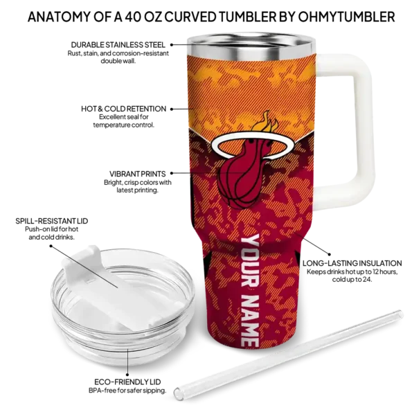 customized miami heat chevron stripe red curved tumbler new arrival 1.webp