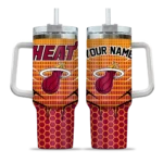 customized miami heat hex texture red curved tumbler best selling 1.webp